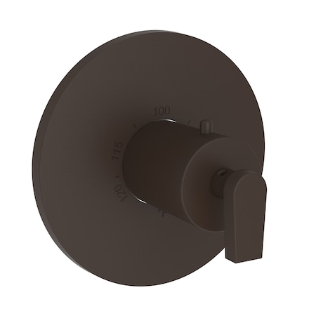 Newport Brass 3/4" Round Thermostatic Trim Plate With Handle in Oil Rubbed Bronze 3-2974TR-10B